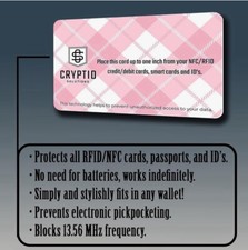 Rfid blocking card for sale  Richton