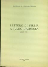 Lettere fillia tullio usato  Italia