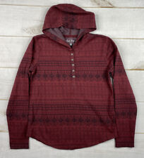 Usado, Sudadera North River Mujer Talla M Roja Estampada Con Capucha Cuello Henley Larga Slv Top segunda mano  Embacar hacia Argentina