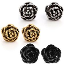 Berloque em forma de flor rosa brincos de aço inoxidável bola de contas parafuso traseiro comprar usado  Enviando para Brazil