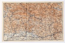 1910 antica mappa usato  Spedire a Italy