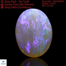 Cabochão oval de fornecimento de pulseira artesanal opala fogo natural 2,30 cts 14x10x2 mm comprar usado  Enviando para Brazil