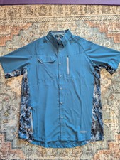 Camisa de pesca Bass Pro Shop masculina esportiva mundial manga curta L ventilada azul comprar usado  Enviando para Brazil