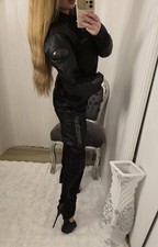 Lederkombi probiker schwarz gebraucht kaufen  Linkenheim-Hochstetten