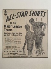 Camisas Ely & Walker All Star St. Louis 1950 notícias esportivas beisebol anúncio 6X6, usado comprar usado  Enviando para Brazil