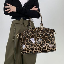 Bolsa Tote Feminina Leopardo Vintage, Bolsa de Ombro Grande, Bolsa de Mão Mamãe Nova comprar usado Bolsa Tote Feminina Leopardo Vintage, Bolsa de Ombro Grande, Bolsa de Mão Mamãe Nova comprar usado  Enviando para Brazil