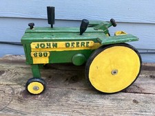 Escultura vintage John Deere trator madeira arte popular fazenda feita à mão única, usado comprar usado  Enviando para Brazil