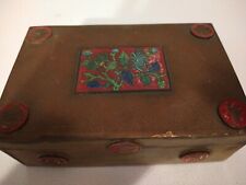 Caixa articulada vintage/chinesa cloisonne esmalte latão com forro de madeira comprar usado  Enviando para Brazil