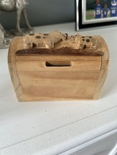 Wooden piggy bank for sale  NORTHAMPTON