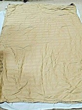 Hoja plana doble a rayas de algodón caqui Croft and Barrow 69"" x 96"" India segunda mano  Embacar hacia Mexico