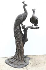 Bronze peacock statue for sale  POTTERS BAR