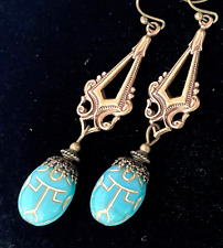 Scarab earrings egyptian for sale  Laguna Beach