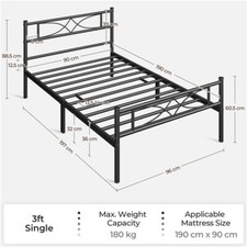 Single metal bed for sale  IPSWICH