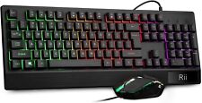 Combo de teclado e mouse Rii RK400 104 teclas com fio USB mecânico RGB para jogos com iluminação traseira comprar usado  Enviando para Brazil