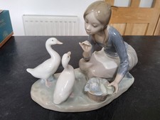 Lladro girl feeding for sale  NORWICH