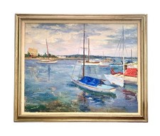 Painting sailboat harbor for sale  Broken Arrow