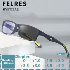 Novo Óculos de Leitura Masculino Quadrado Esporte Fotocromático Moda Óculos de Sombra Externo  comprar usado  Enviando para Brazil