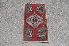 Tapete tribal pequeno vintage floral verde vermelho 1x3 pés comprar usado  Enviando para Brazil