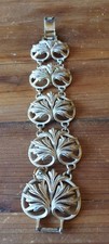 PULSEIRA VINTAGE 1960 ASSINADA KARU ARKE DOURADA FLEUR DE LIS comprar usado  Enviando para Brazil