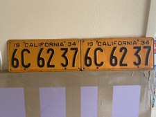 1934 california license for sale  Anderson