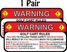 Usado,  Par (2) Adesivo Decalque Engraçado Rules to Ride My Golf Cart 2,5" x 5,25" p246 comprar usado  Enviando para Brazil