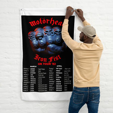 Bandeira Motorhead Iron Fist UK Tour 1982 comprar usado  Enviando para Brazil