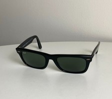 [ Óculos de sol RAY BAN Wayfarer quadrado lente verde] Hand Mande na Itália preto comprar usado  Enviando para Brazil