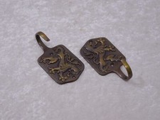 2X R.W.I. Latón Diseño Gancho - Schreitender León Inglaterra Vintage - 10 CM comprar usado  Enviando para Brazil