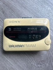 Vintage 1980 Sony Walkman WM-F38 Rádio Reprodutor de Fita Cassete OFF WHITE comprar usado  Enviando para Brazil