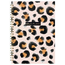 Caderno Wild Plans A5 - Bloco de notas forrado de lombada Wiro papel nota régua impressão leopardo comprar usado  Enviando para Brazil