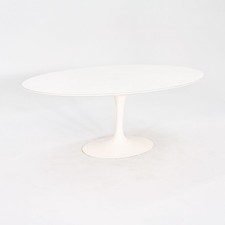 Usado, 1960s Eero Saarinen para Knoll 78x48 em mesa de jantar oval tulipa em laminado branco comprar usado  Enviando para Brazil