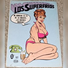 Usado, 1 Capa Vintage Feminina Sexy Rara HTF Los Super Frios 107 MX 1970 México Estrangeira comprar usado  Enviando para Brazil