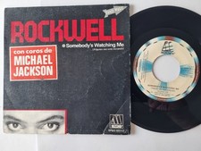 Rockwell & Michael Jackson - Somebody's watching me 7'' Vinyl Spain comprar usado  Enviando para Brazil