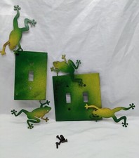 Lote de (2) placas de interruptor de metal sapo personalizadas quarto infantil  comprar usado  Enviando para Brazil