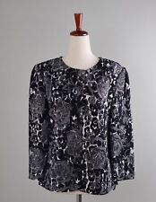 Blusa ST. JOHN Collection $1295 brilhante floral malha lisa cristal tamanho 8 comprar usado  Enviando para Brazil