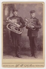MÚSICOS DE BANDA DE BRONZE: EUPHONIUM & ALTO HORN: GRAND ISLAND NEBRASKA: CARTÃO DE TÁXI comprar usado  Enviando para Brazil