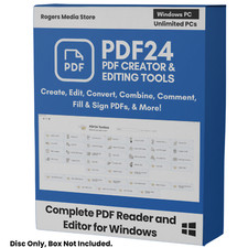 PDF 24 - Software editor de PDF - Converta objetos de texto imagens formulários e mais CD-ROM comprar usado  Enviando para Brazil