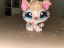 Używany, Mini sklep zoologiczny LPS Baby Husky 1013 z kołnierzem, który kocha LPS Świetne na sprzedaż  PL