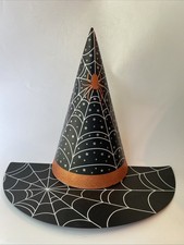 Chapéu de bruxa Hallmark decoração de porta de Halloween ativado por movimento rosto iluminado e som comprar usado  Enviando para Brazil