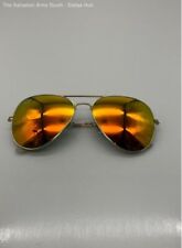 Óculos de sol aviador RAY BAN unissex dourado armação de metal com lentes laranja na caixa comprar usado  Enviando para Brazil