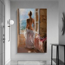 Usado, Quadro de parede sexy mulher pintura em tela arte de parede decoração para casa pôsteres impressão comprar usado  Enviando para Brazil