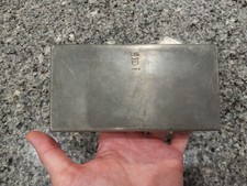 Porta-caixa de cigarro vintage Stieff estanho forro de madeira fumar comprar usado  Enviando para Brazil