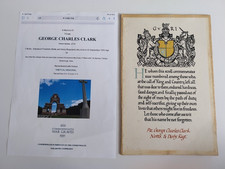 Original memorial scroll for sale  SCUNTHORPE