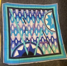 Cachecol vintage Emilio Pucci lenço Foulard Vivara 16,5” quadrado algodão mod comprar usado  Enviando para Brazil