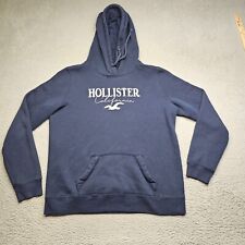 Moletom Hollister Pullover adulto grande azul com capuz manga longa feminino, usado comprar usado  Enviando para Brazil