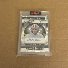 Joe Montana Auto 2025 Leaf Sports Heros 1980's All Decade Team 31/35 comprar usado  Enviando para Brazil
