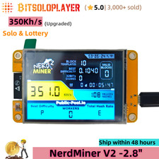 350KH/s NerdMiner V2-2.8" Display BTC Solo Miner Crypto Bitcoin Lotto Miner na sprzedaż  Wysyłka do Poland