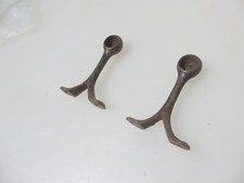 Suporte de poste de ferro vintage suportes de trilho antigo cabides extremidades de arejador guarda-roupa antigo, usado comprar usado  Enviando para Brazil