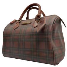 Bolsa de mão Ralph Lauren mini bolsa de viagem xadrez tartan vermelha autêntica comprar usado  Enviando para Brazil