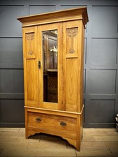 Antique satinwood wardrobe for sale  KING'S LYNN